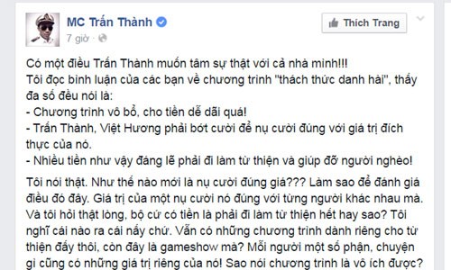 Tran Thanh len tieng vu co giao choc cuoi gianh 100 trieu-Hinh-3